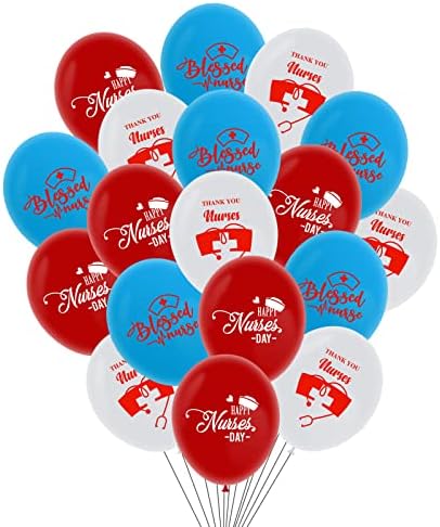 Feliz Dia da Enfermeira Balões de Latex 36pcs Semana da enfermeira Obrigado enfermeiros batimentos