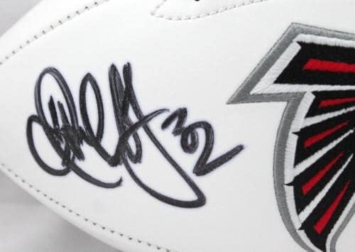 Jamal Anderson autografou o Logo Futebol do Atlanta Falcons com o INSC.- JSA Testemunhado - Bolsas de futebol