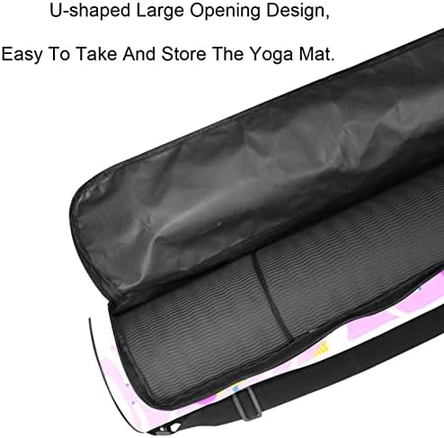 Bolsa de transportadora de tapete de ioga rosa com alça de ombro de ioga bolsa de ginástica