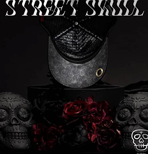 Red Monkey Street Skull Black RM1410 Edição limitada Fashion Unisex Mesh Trucker Snapback Hat Top Bap