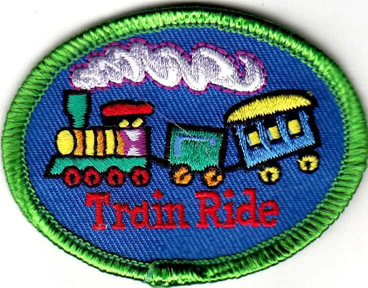 Train Ride - Choo -Cook Train - Trip - férias - Ferro em patch bordado