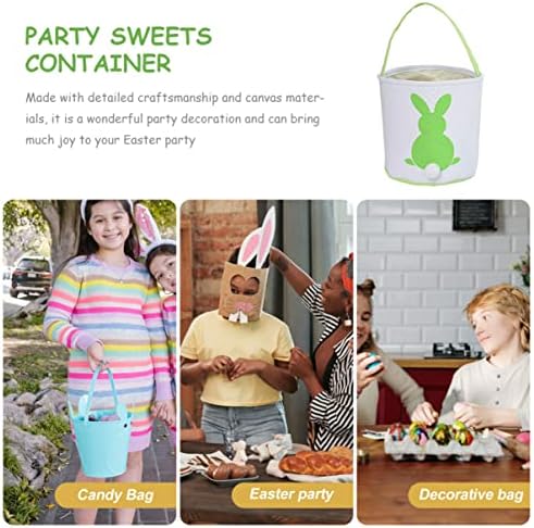 Homoyoyo 3pcs cestas de armazenamento verde balde: tratar doces ovos meninos cestas de cesta