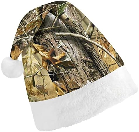 Camuflagem de caça ao chapéu de natal de caça ao chapéu de santa personalizado decorações engraçadas