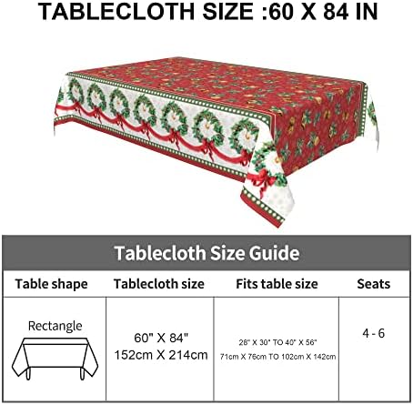 Retângulo de toalha de mesa de Natal GPMAOYI 60 x 84 - Toelas de mesa resistentes à prova d'água Taça de