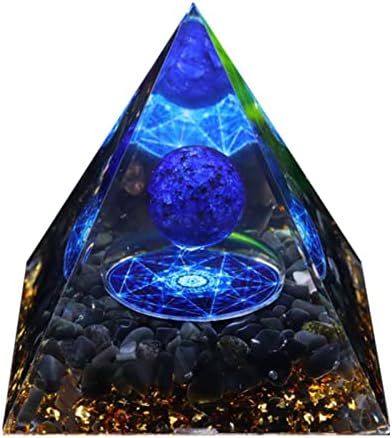 Pirâmide orgona para energia positiva, pirâmide de cristal de ametista feita à mão para melhor meditação, reduzir