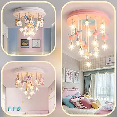 Merry Go em Round Shape Led Luzes de quarto fofo para meninas Baby Room Light for Kids Room de garoto iluminação kds lustre lustre lâmpada