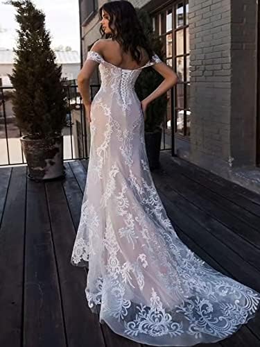 Vestidos de noiva de sereia para a noiva 2022 Long Train Spaghetti Vestidos de noiva para mulheres