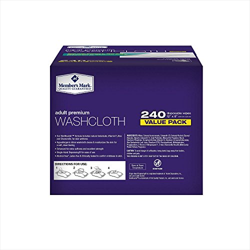 Os membros marcam os lenços úmidos dispensáveis ​​do WFQSD adultos 12 x 8, 240 contagem