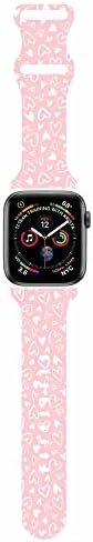 Banda de relógio inteligente Bonici Compatível com Apple Watch iwatch 7/6/se/5/4/3/2/1, belo amor elegante