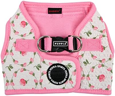 Puppia Spring e Summer Fashion Step-in Vest Dog Arnness, Pink_florian, Medium