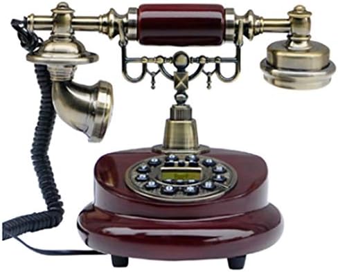 Trexd Retro rotativo retro telefonia antiga com fio telefônico telefônico