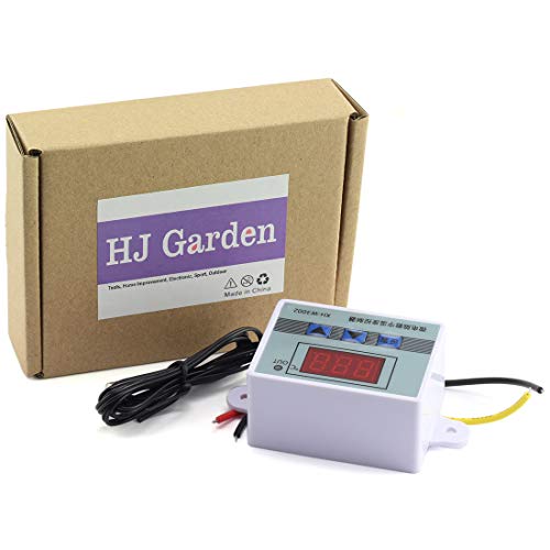 HJ Garden XH -W3002 Mini Termostato DC 12V 10A Controlador de Temperatura Digital LED -50 a 110 graus Chave de controle de temperatura de aquecimento/resfriamento com sonda de sensor à prova d'água