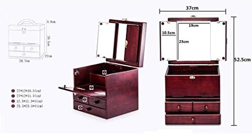 Jóias Jóias Caixa de jóias - Bedro portátil Cosméticos Jóias One Storage Box Madeira Princesa