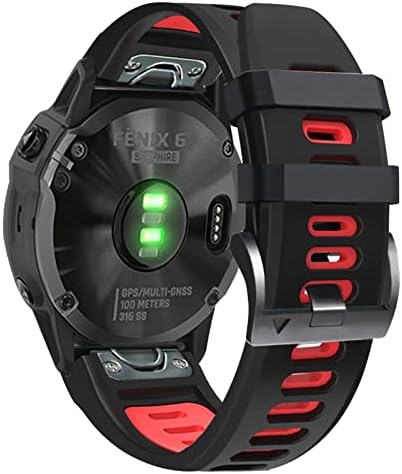 Bahdb Sport Silicone Smart Watch Band para Garmin Fenix ​​7 7x 6x 6 Pro 5x 5 Plus 3HR Easy Fit Raple