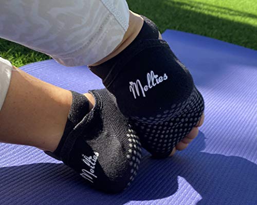 Meias de ioga de Mellie para mulheres com garra e sem escorregamento de meias de dedo do pé para balé pilates
