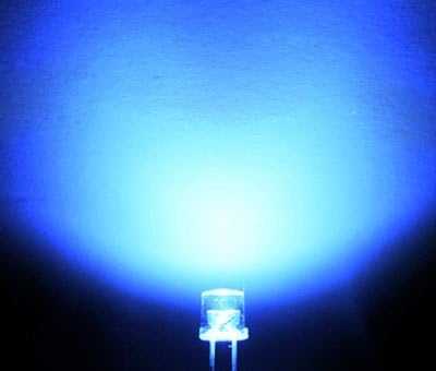 50pcs x azul supe brilhante 3mm led de 3 mm de 3 mm azul claro