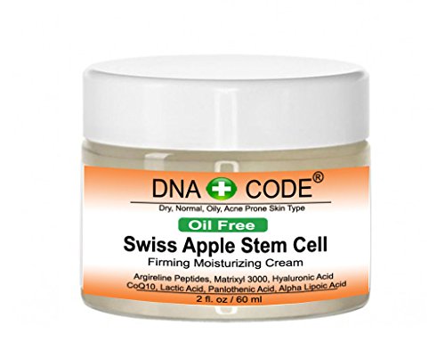Creme de células-tronco de maçã sem óleo com óleo com argireline, Matrixyl 3000, ácido hialurônico, CoQ10.