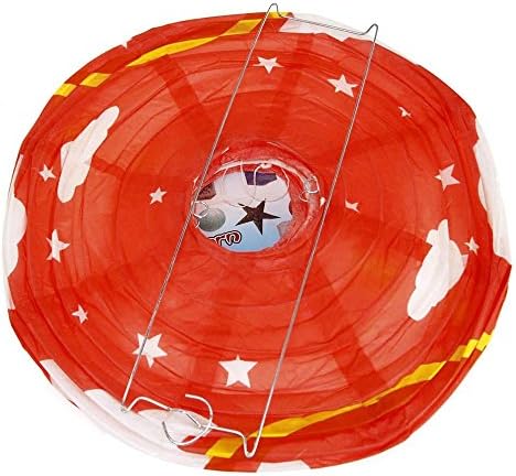 Homeford Rainbow Paper Hot Air Balloon Hanging Decor, vermelho, 15 polegadas