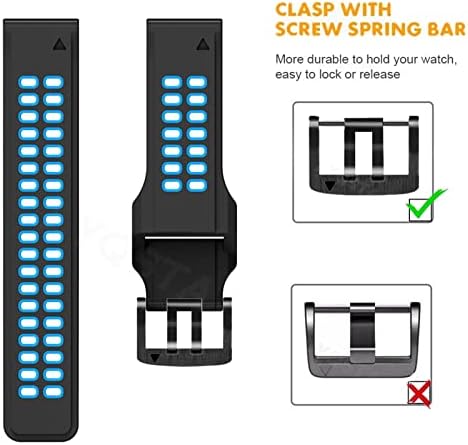 Tiras de banda de relógio inteligente SNKB para Garmin Fenix ​​7x, Fenix ​​6x, 3HR, Fenix ​​5x,