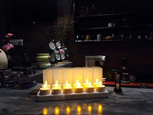 Velas recarregáveis ​​de Opeita, luzes de chá recarregáveis, tealight de velas sem chamas, LEDs premium