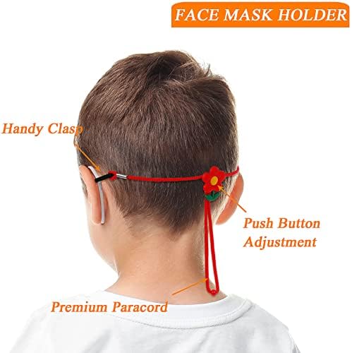 Dremisi 10 peças Máscara facial Extender cordão para crianças, cordão fofo para crianças, cordão de