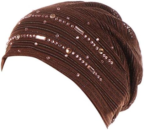 Caps de malha cabeça indiana Turbano envolve mulheres longas tampas de beisebol muçulmanas Black Hats for Women
