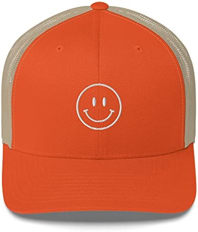 Chapéu de rosto sorridente | Smiley Face Trucker Hat para homens e mulheres, chapéu ajustável