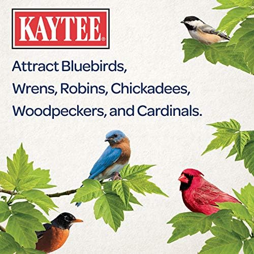 Kaytee Wild Bird Food Feleths para aves azuis, wrens, robins, galinhas, pica -pau, cardeais e galinhas,