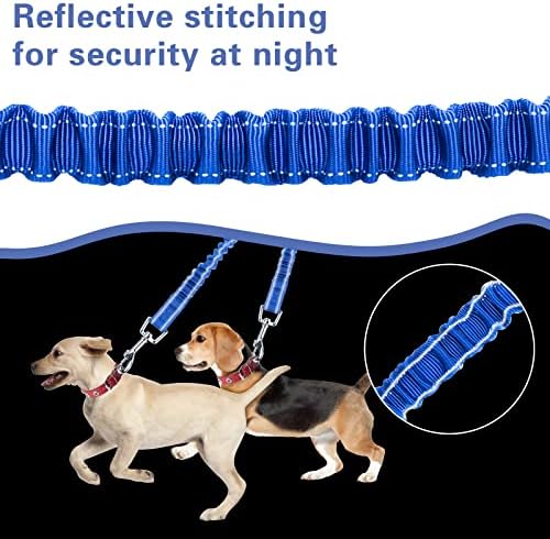 Cobee Double Dog Colloses, 360 ° Rota giratória sem emaranhado Dual Cachor de cachorro Splitter com comprimento