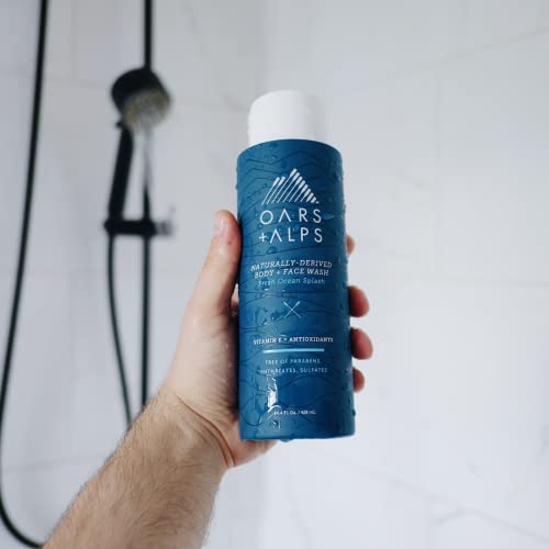 OARS + Alpes Sulfato de Sulfato de Mens Shampoo, Condicionador e Kit de lavagem corporal, Cuidados