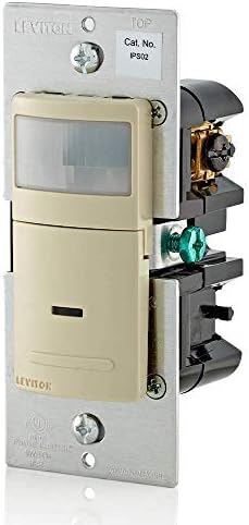 Leviton IPS02-1LI Decora Sensor de movimento na parede, auto-on, 2.5a, pólo único, marfim