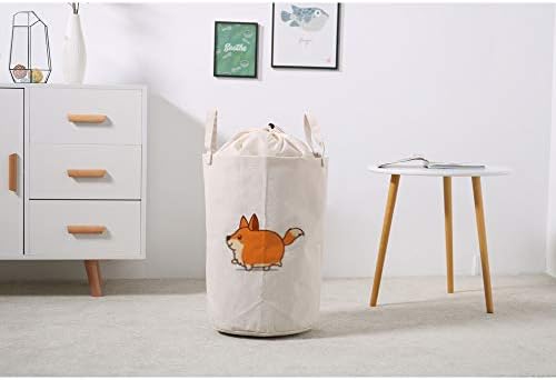 Cesto de lavanderia cestar roupas sujas saco impermeável a gordo raposa decoração de casa retro organizador
