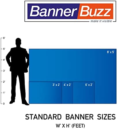 Banner Bannerbuzz Vinyl Banner, Blank Banner, PVC Flex, 11 oz, bordas de bainha com ilhós, impressão de um