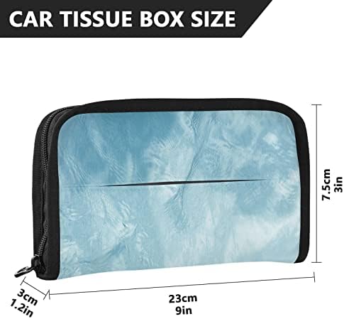 Titular do tecido do carro Blue-Sky-Water-Water-Ryple Rypled Dispenser Holder Backseat Tissue Case