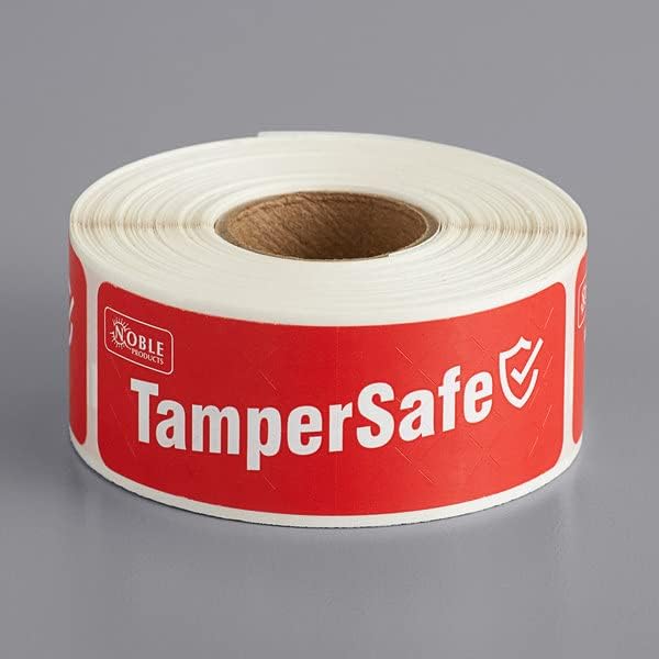 Rotulagem personalizada - fita Tampersfe - rótulo/selo/selo de adulteração para contêiner de alimentos - 250/roll