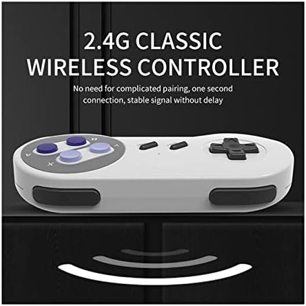 Tobaya Gift Wireless Retro Game Console, Plug and Play Console HD Video Game Stick com 1500 jogos para SNES