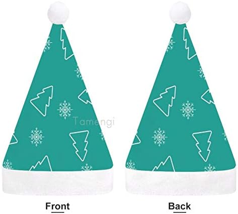 Chapéu de Papai Noel de Natal, Árvore de Natal Verde Chapéu de Férias de Natal para Adultos, Unisex