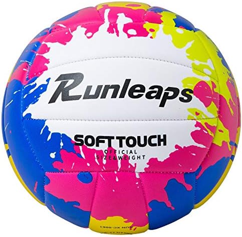 Runleaps Beach Volleyball Tamanho oficial 5 Esportes de areia de vôlei à prova d'água macia Bola de PU para