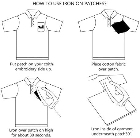 Ferro em remendos para roupas, 16 peças Costar ferro em remendos de anime retancos de ferro bordado em costura