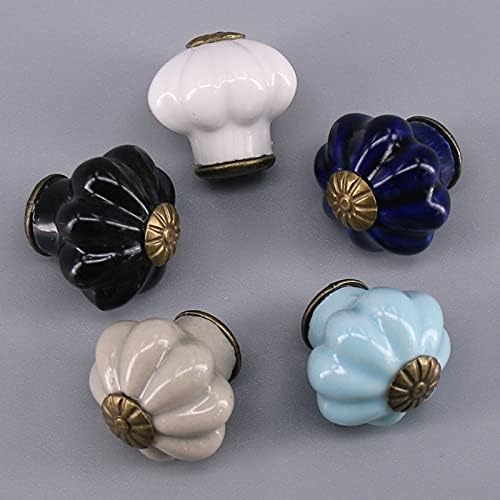 1x botões de abóbora de cerâmica de cerâmica adorável cômoda de quarto de crianças puxadores de jóias