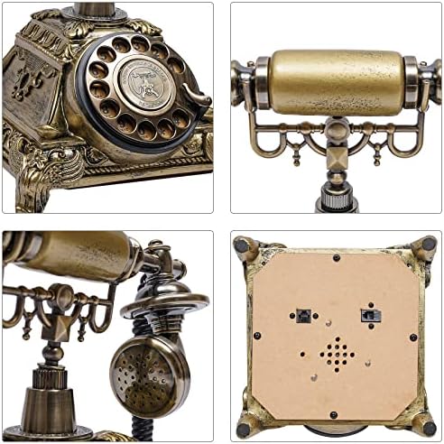 Telefone real vintage telefone antigo telefone com cabo retrô de cabo rotativo rotativo aparelho de discagem