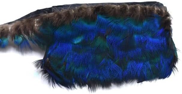 2/10 Yards Diy Blue Peacock Feather acaba as fitas criam penas naturais plumas de esgoto para a decoração