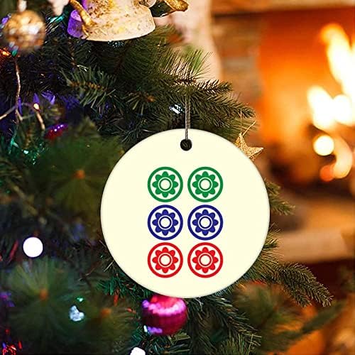 Cheyan Chinese Mahjong Christmas Ornament, enfeite de árvore de Natal para decoração de casa de natal