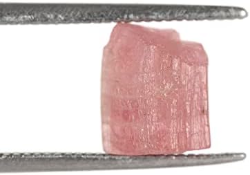 Gemhub natural rosa cru rosa turmalina rouging cura Crystal 2,95 ct. Pedra preciosa para vários usos