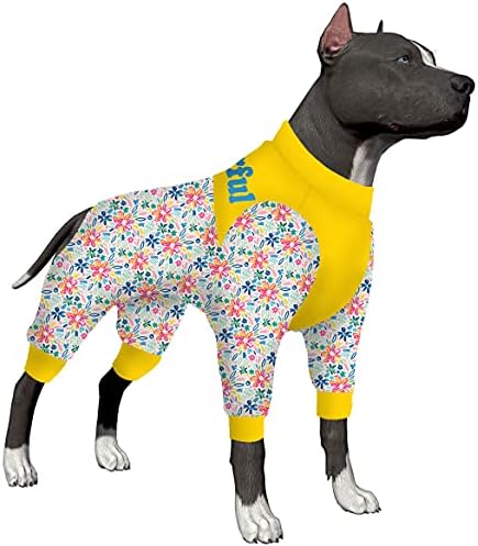 LOVINPET DOG FILL Bodysuit, pijamas pós -operatórios para vestuário de cães, macacão de cachorro Pullover como fundo