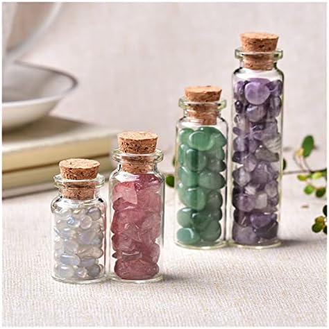 Shitou22231 1pc Glass de cristal natural desejando garrafa de casa decoração cura rocha mineral mineral lucky