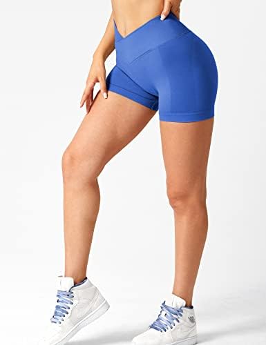 Yeoreo scrunch butt shorts mulheres 3,5 sem costura V Cross Sport Sport Gym Amplify Shorts