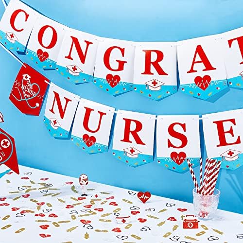 Parabéns enfermeira banner 2023 Decorações de graduação de enfermagem para enfermagem na faculdade de medicina