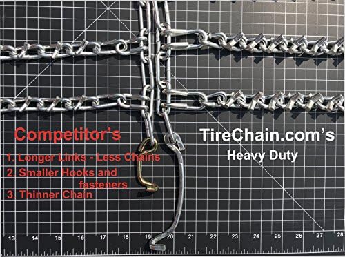 Tirechain.com Compatível com Kioti CK2510 HST R4 Frente 23x8.5-12 Cadeias de pneus