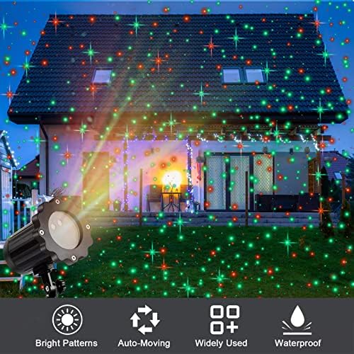 Pacote 4 Pacote Projetor de Natal Light Xmas Spotlight Projector com férias remotas de férias remotas de Natal